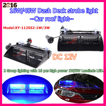 16W/48W Dash deck strobe warning light , car roof warning light , flashing hazrd strobe light