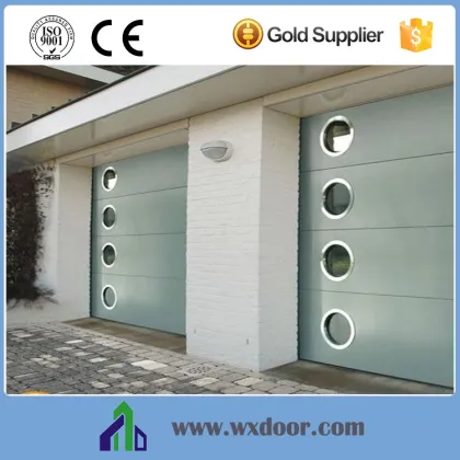 Aluminum Garage Door Panel With Round Windows
