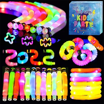 2022 Top Trending Stress Relief Products: Luminous Colorful Stretch Decompression Sensory Fidget Tubes
