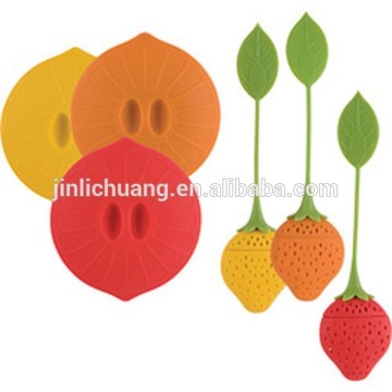 Top Quality Food Grade Silicone Tea Infuser/Heat Resistant Leaf Shaped Silicone Tea Filter