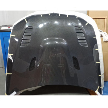 Real Carbon Fiber Engine Hood Bonnet for BMW 3 Series E92 - V Style Front Bumper Hood Cover