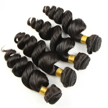 Virign Hair Brazilian Hair Weave Bundles Remy 100% Human Hair Extensions Loose Wave Hair Natural Color 8-26 Inch Misney Deals