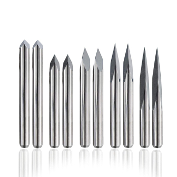 10-delige set massieve carbide piramide gravure bits voor CNC-machine