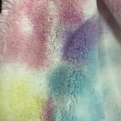 100%polyesterbindningsfärgad PV-fleece stickningstyg