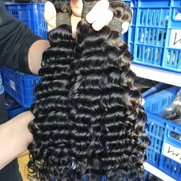 raw indonesian hair bundles vendors with top quality,613 deep wave human hair bundles