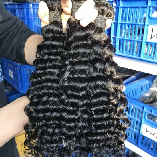 raw indonesian hair bundles vendors with top quality,613 deep wave human hair bundles