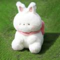 Cute plush bunny pendant with pink bow