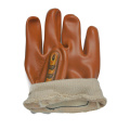 Brown PVC επικαλυμμένα γάντια με TPR