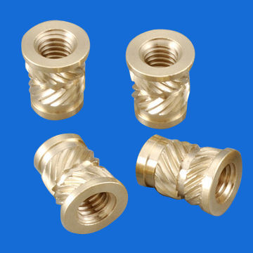 CNC Machining Brass Inserts, Customized Specifications and Designs are Welcome