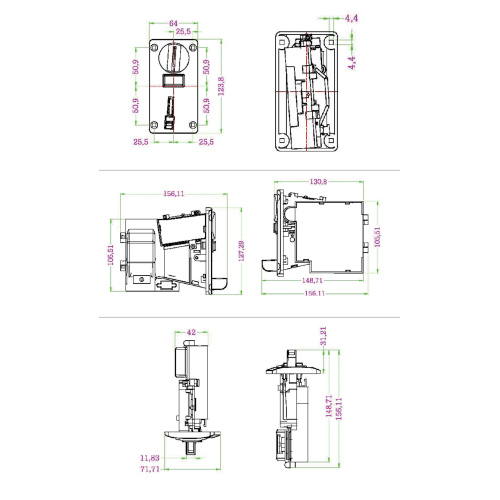 Wholesale Multi Coin Operated Timer Board Coin Acceptor