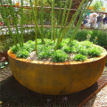 Pot de fleur en acier Corten en métal extérieur