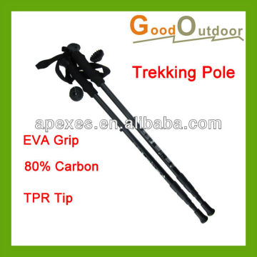 W05-12 Carbon three Sections Telescopic Trekking Pole