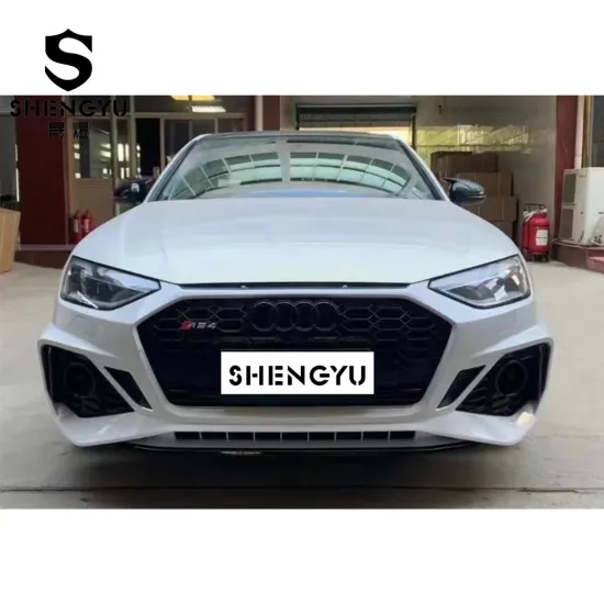 Upgrade Audi A4 B9 2020-2021 Body Kit to RS4 Style - Front and Rear Bumper Assembly with Grille