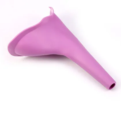 Spill free medical level silicone portable female Urinal, female urination device for standing up pee