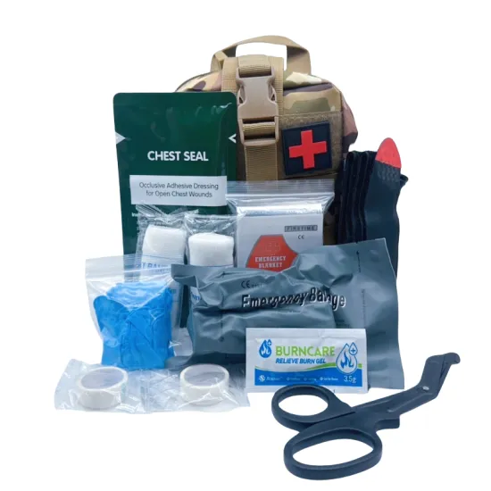 First Aid Kit: Tactical Portable Multifunction OEM Set for Firstime Users