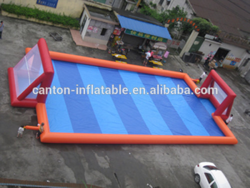 Outdoor Durable Inflatable Soccer Field for kids inflatable football game,adult inflatable water soccer field