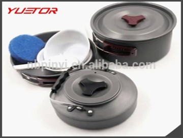 OUTDOOR CAMPING COOKWARE Wealers Foldeble Outdoor Camping Hiking Cookware Backpacking Cooking Picnic Bowl Pot Pan Set