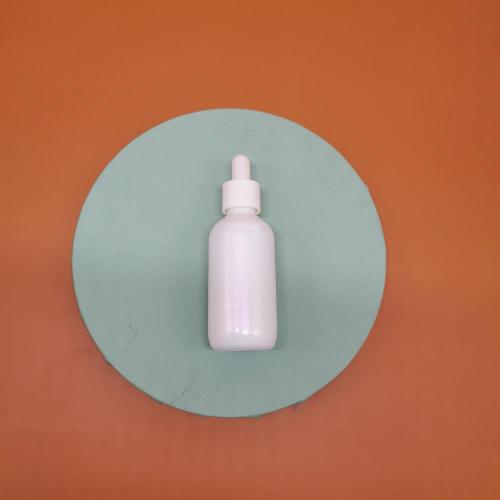 White Boston Round Bottles with Dropper Sprayed Boston Round Bottle with Dropper Supplier