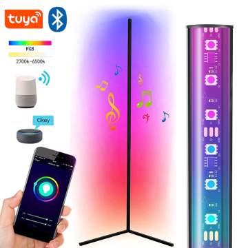 مضغوط قابلة للطي Wifi Smart Control RGB Corner Floor Lamp