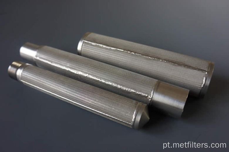 Rolling formando elementos de filtro de metal sinterizado 30-160mm