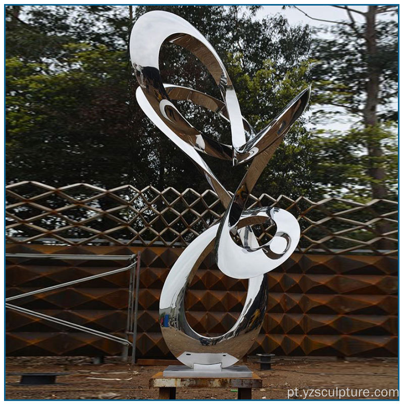 Ornamento da arte do jardim Escultura abstrata do aço inoxidável