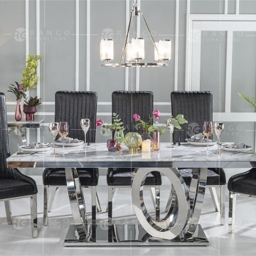 2024 Cheap Dining Room Table and Chairs Set with 6 Grey Dining Chairs
