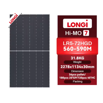Hi-MO 7 N-TYPE 560W/590W Double Glass Solar Panel | Longi PERC Topcon Technology