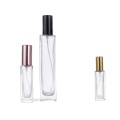 Garrafa de perfume de vidro retângulo de 30 ml transparente