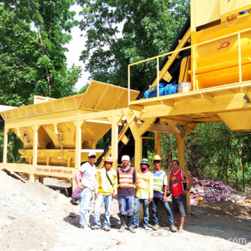 Small Portable Concrete Batching Plant with Computer Control Panel (25-75m³/h) for Sale in Philippines