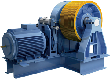 Large Capacity Geard Elevator Traction Machine Lift Motor