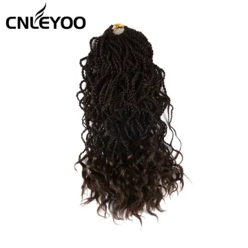 Curly End Senegalese Twist Crochet Hair 35 Roots 14 Inch Thin Wavy fashion Senegalese Braiding Hair Extension For Women