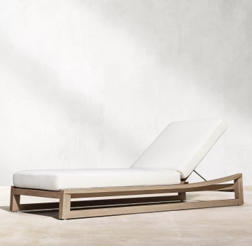Hot Selling Teak Sun Lounger Sofa for Outdoor Decks and Pools