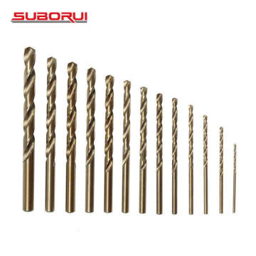 SUBORUI 5mm M35 HSS 5% Cobalt Metric Drill Bits for Stainless Steel and Metal