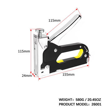 Black three-way nail gun
