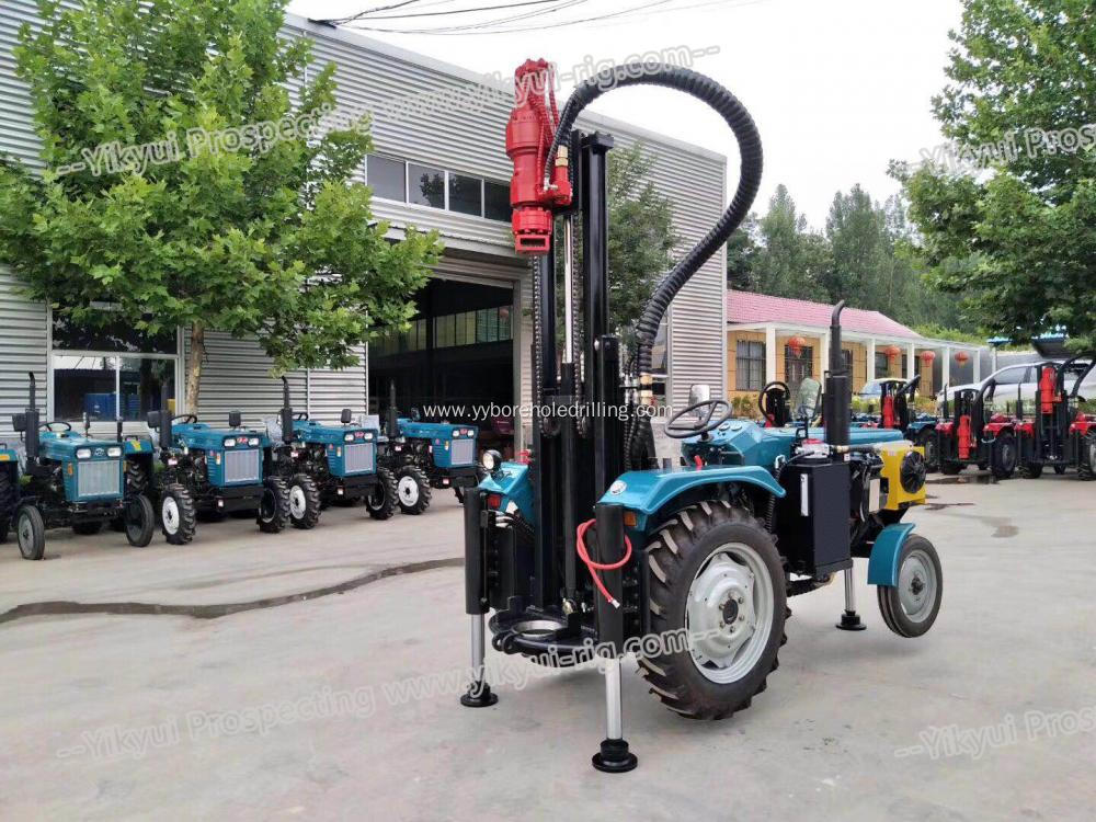 200m TractorRock Borehole DTH Water Well Drilling Rig