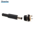 2.1x5.5mm DC Power Female Plug Jack + Male Plug Jack Connector Socket