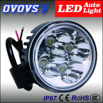 OVOVS round factory price auto part offroad 12v 12w led worklight for truck tractor