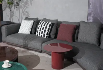 Nordic living room module corner fabric grey sofa