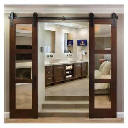 6.6 Feet Barn Door Sliding Door Hardware Rails With Barn Door Hardware Kits