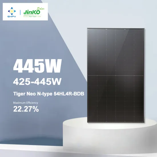 Jinko Tiger Neo N-type Mono-facial All Black Solar Panels: 425W, 430W, 435W, 440W, and 445W Photovoltaic Panels from Chinese Manufacturer
