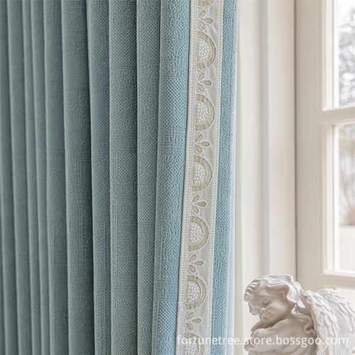 Suncreen Thickened Embroidered Chenille Jacquard Curtains
