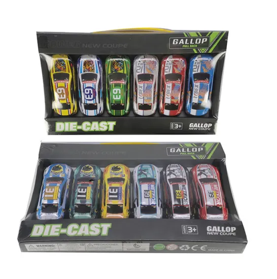 6pcs 9Cm Pull Back Car Die-Cast Metal Mini Toy Set - Only $1 Each