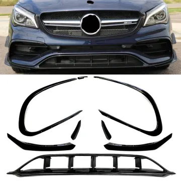 8 Piece Front Bumper Flag Spoiler Set for Mercedes-Benz CLA Class C117/X117 and AMG-Line Models (2016-2019)