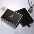 Anpassad logotyp Black Drawer Box Gold Foil Border