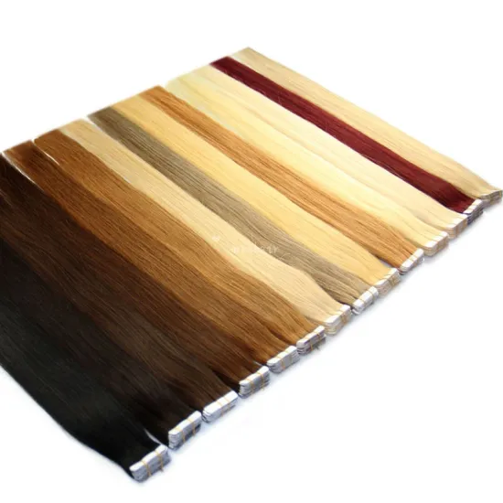 12" To 24" Cheap Invisible Machine Remy Straight Good Tape In Extensions Skin Weft Adhesive Tape In Human Hair Extensions
