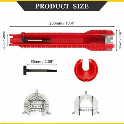 5 in 1 Angle Valve Water Pipe Water Pipe Basin Faucet Flume Installer Wrench Plumbing Tool