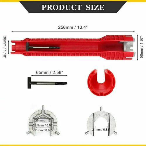 Melón de grifo y fregadero de llave de llave y fregadero, herramienta de plomería de llave multifuncional para la taza del inodoro, 8 en 1 o 5 en 1