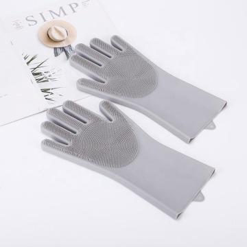 Eco-Friendly Reusable Silicone Antibacterial Dishwashing Gloves