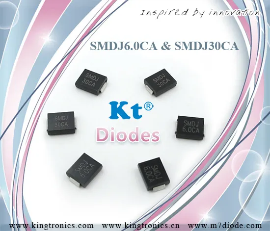 Kt Kingtronics Introduce 3000W Diodes SMDJ6.0CA and SMDJ30CA