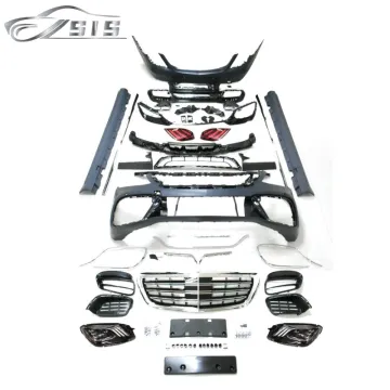 W222 S63 Style PP Plastic Bumper Kits with Lights for S Class W222 (2014-2020)